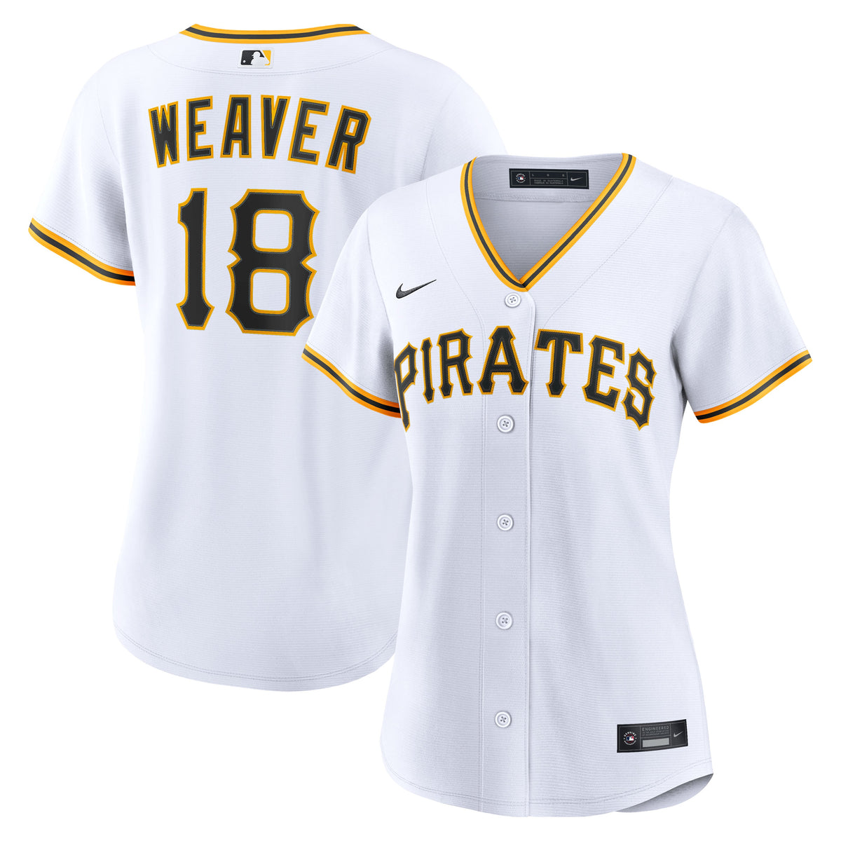 Women's Pittsburgh Pirates Luke Weaver Nike White Home Replica Jersey