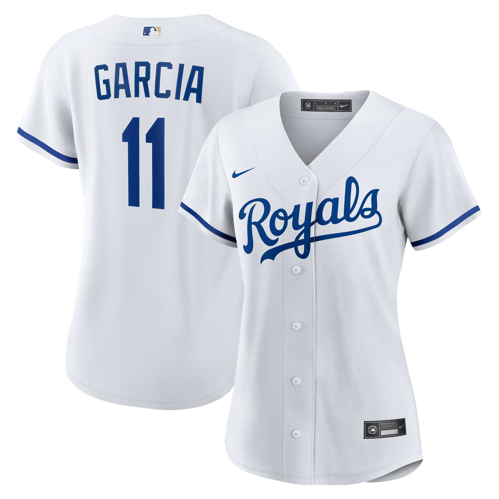 Women's Kansas City Royals Maikel Garcia Nike White Home Replica Jersey - 2
