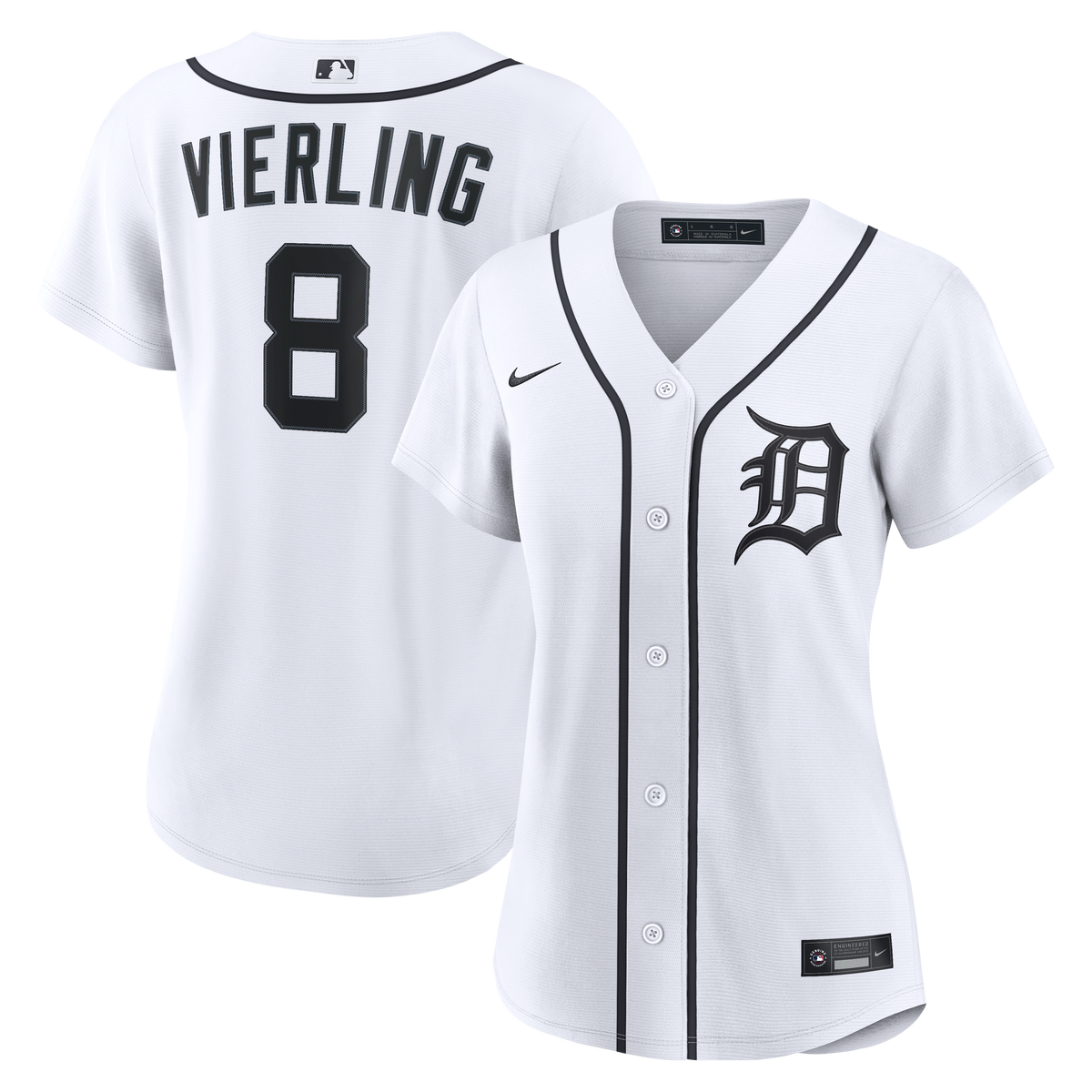 Women's Detroit Tigers Matt Vierling Nike White Home Replica Jersey - 2