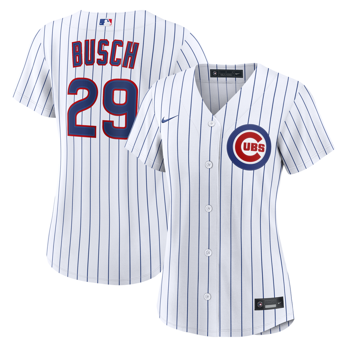 Women's Chicago Cubs Michael Busch Nike White Home Replica Jersey - 2