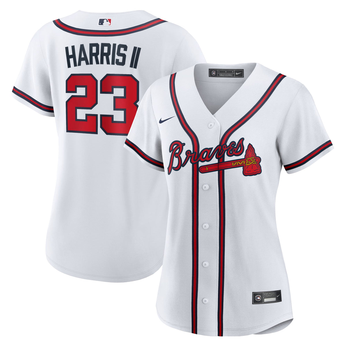 Women's Atlanta Braves Michael Harris II Nike White Home Replica Jersey - 2