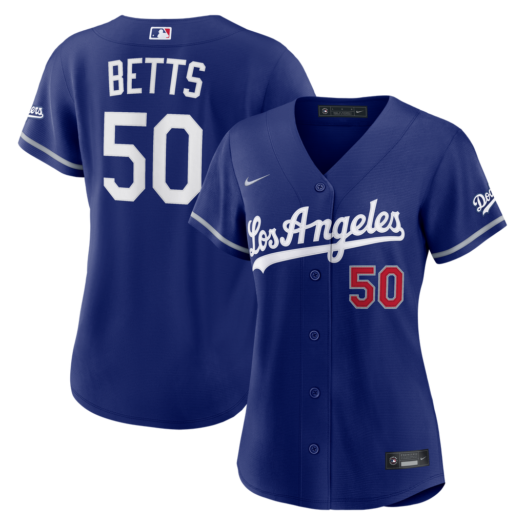 Women's Los Angeles Dodgers Mookie Betts Nike Royal Alternate Stadium Jersey