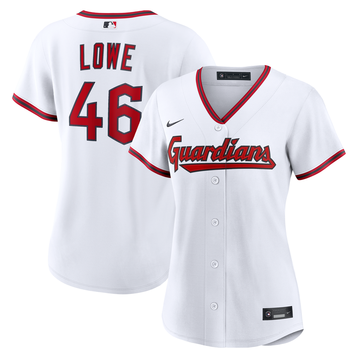 Women's Cleveland Guardians Nathaniel Lowe Nike White Home Replica Jersey - 2