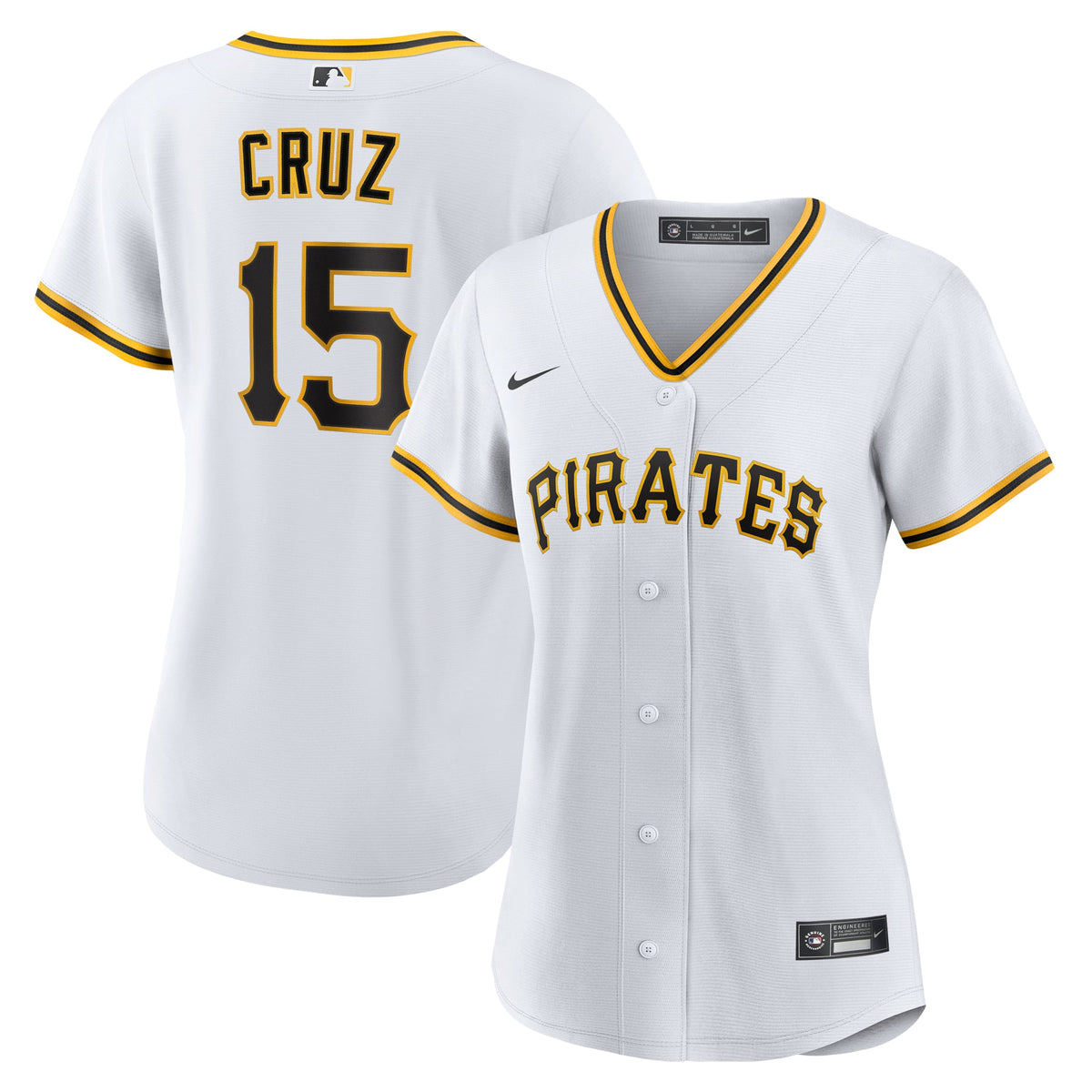 Women's Pittsburgh Pirates Oneil Cruz Nike White Home Replica Jersey - 2