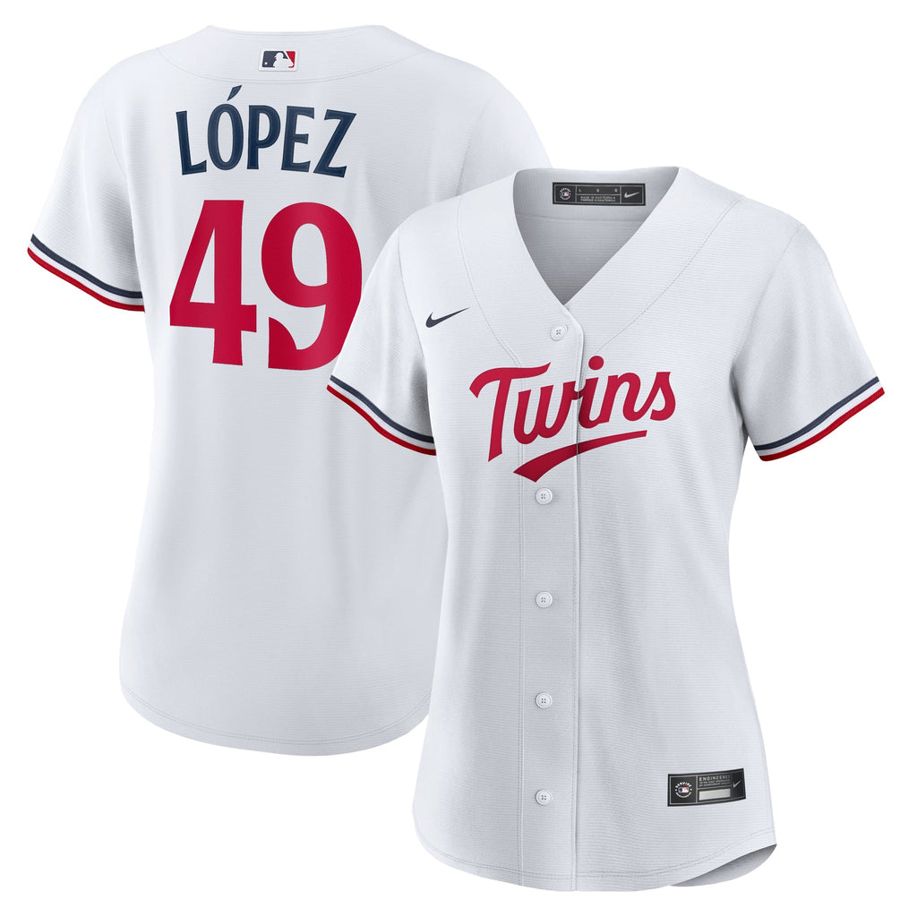 Women's Minnesota Twins Pablo Lopez Nike White Home Replica Jersey - 2