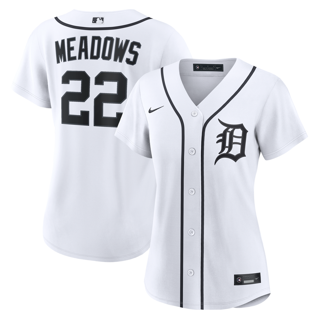 Women's Detroit Tigers Parker Meadows Nike White Home Replica Jersey