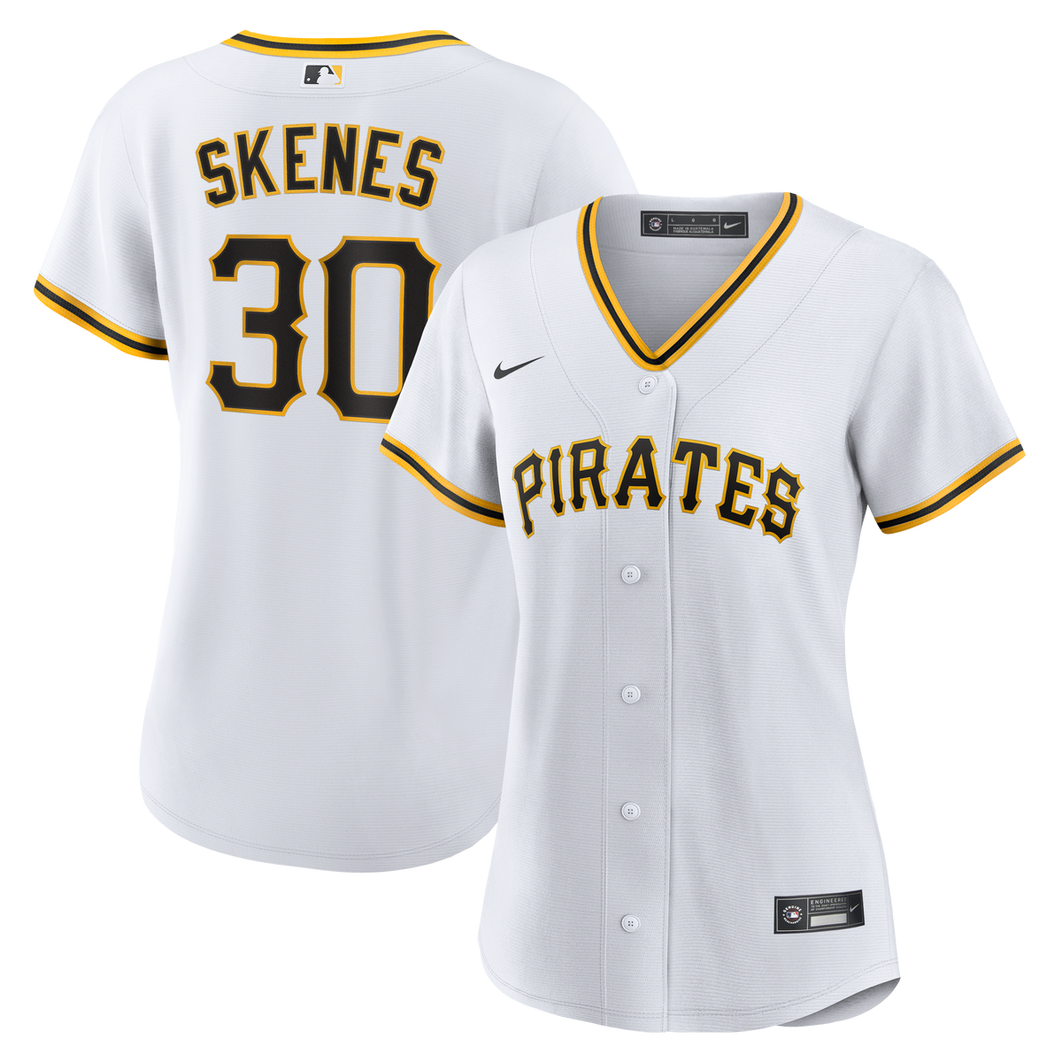 Women's Pittsburgh Pirates Paul Skenes Nike White Home Replica Player Jersey - 2