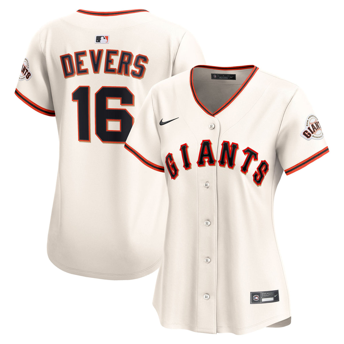 Women's San Francisco Giants Rafael Devers Nike Cream Home Limited Player Jersey - 2