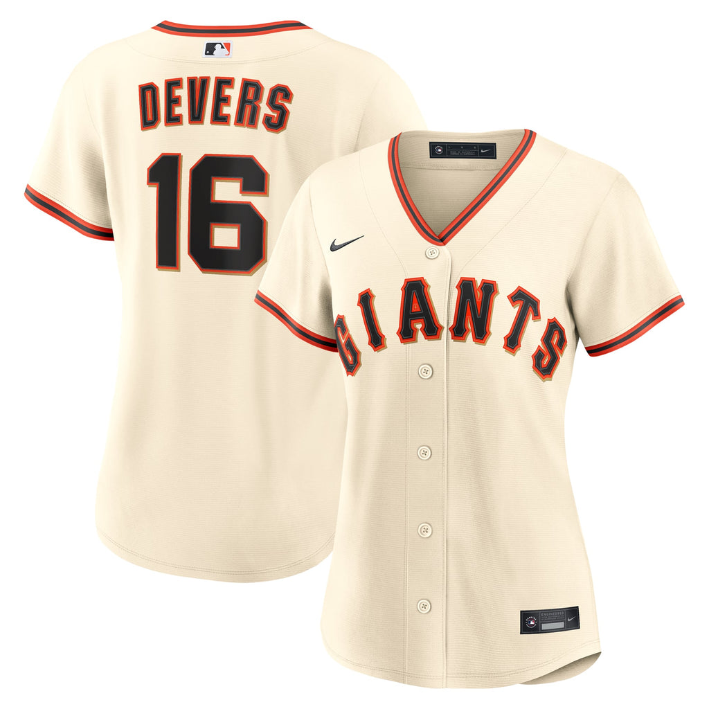 Women's San Francisco Giants Rafael Devers Nike Cream Home Replica Jersey