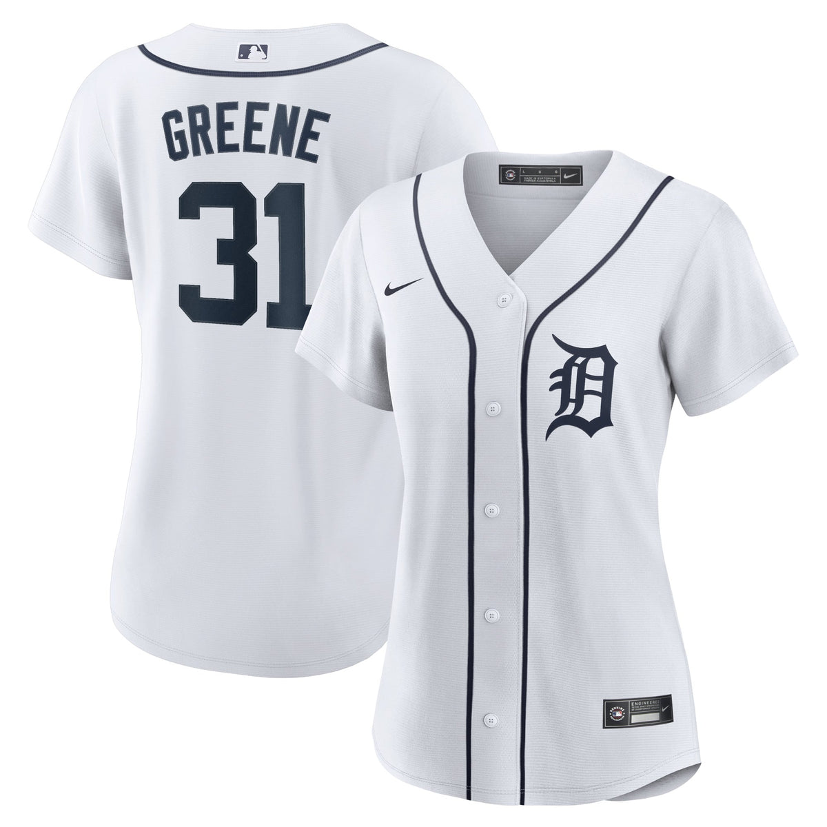 Women's Detroit Tigers Riley Greene Nike White Home Replica Player Jersey