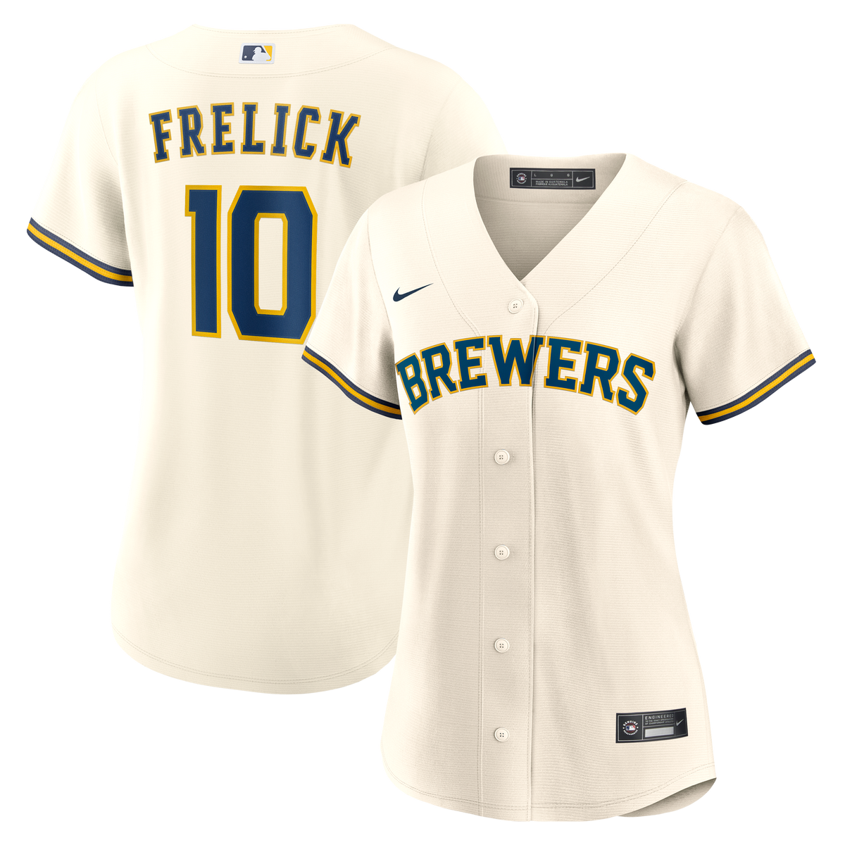 Women's Milwaukee Brewers Sal Frelick Nike Cream Home Replica Jersey