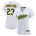 Women's Athletics Shea Langeliers Nike White Home Replica Jersey