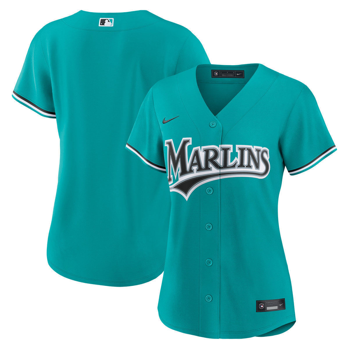 Women's Miami Marlins Nike Teal Alternate Replica Jersey - 2