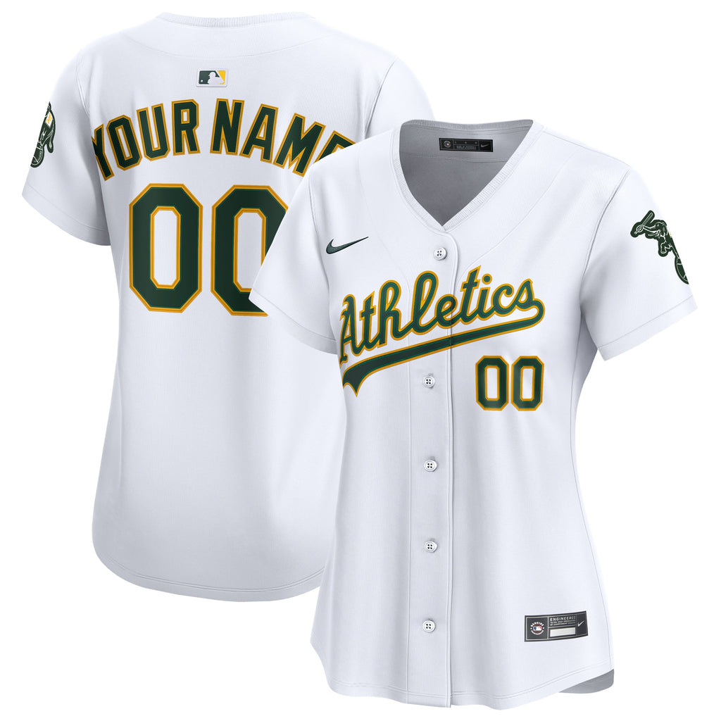 Women's Athletics Nike White Home Limited Custom Jersey - 2