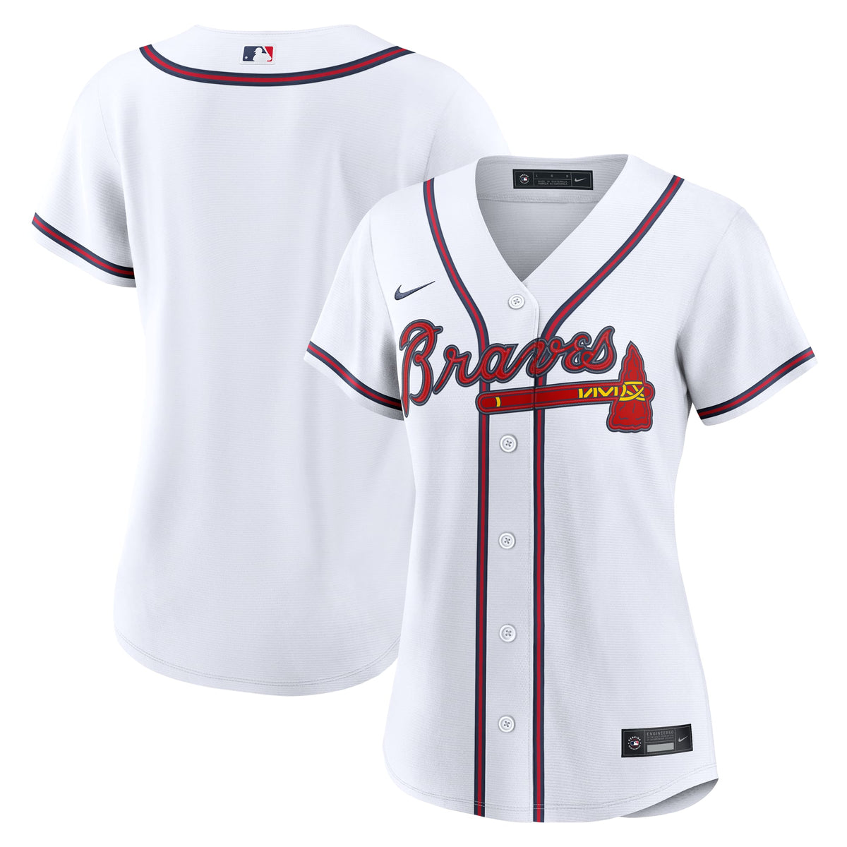 Women's Atlanta Braves Nike White Home Replica Jersey
