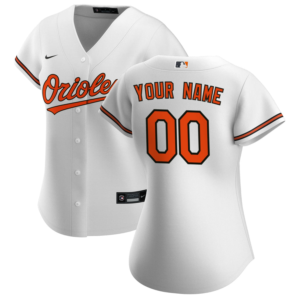 Women's Baltimore Orioles Nike White Home Replica Custom Jersey
