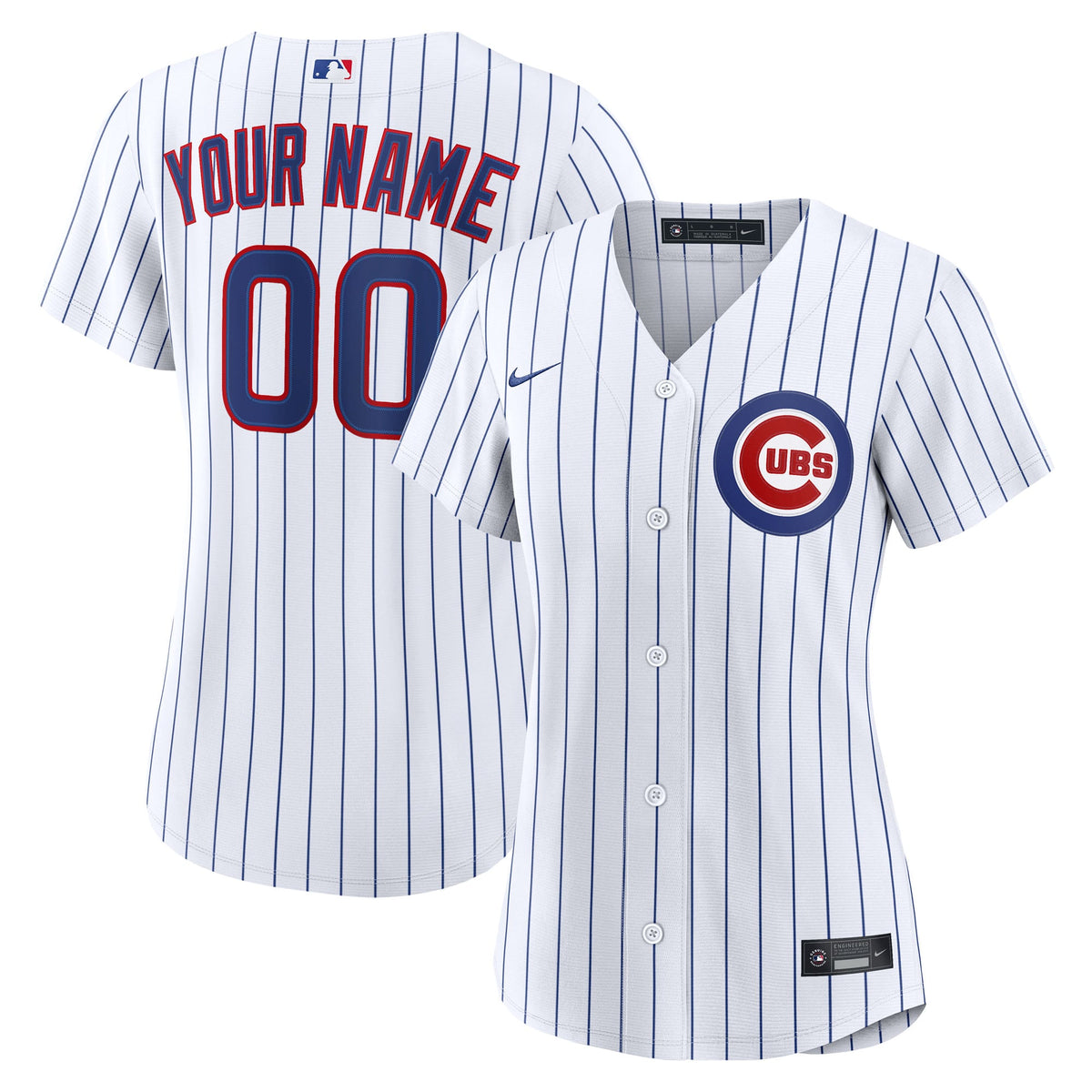 Women's Chicago Cubs Nike White Home Replica Custom Jersey - 2
