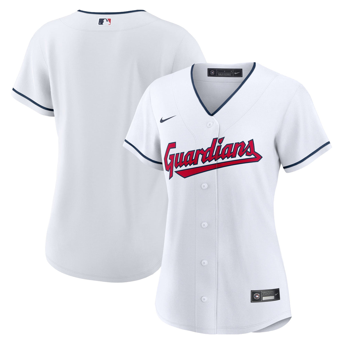 Women's Cleveland Guardians Nike White Home Replica Team Jersey - 2