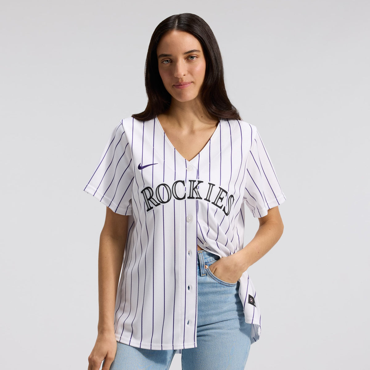 Women's Colorado Rockies Nike White Home Replica Team Jersey - 2