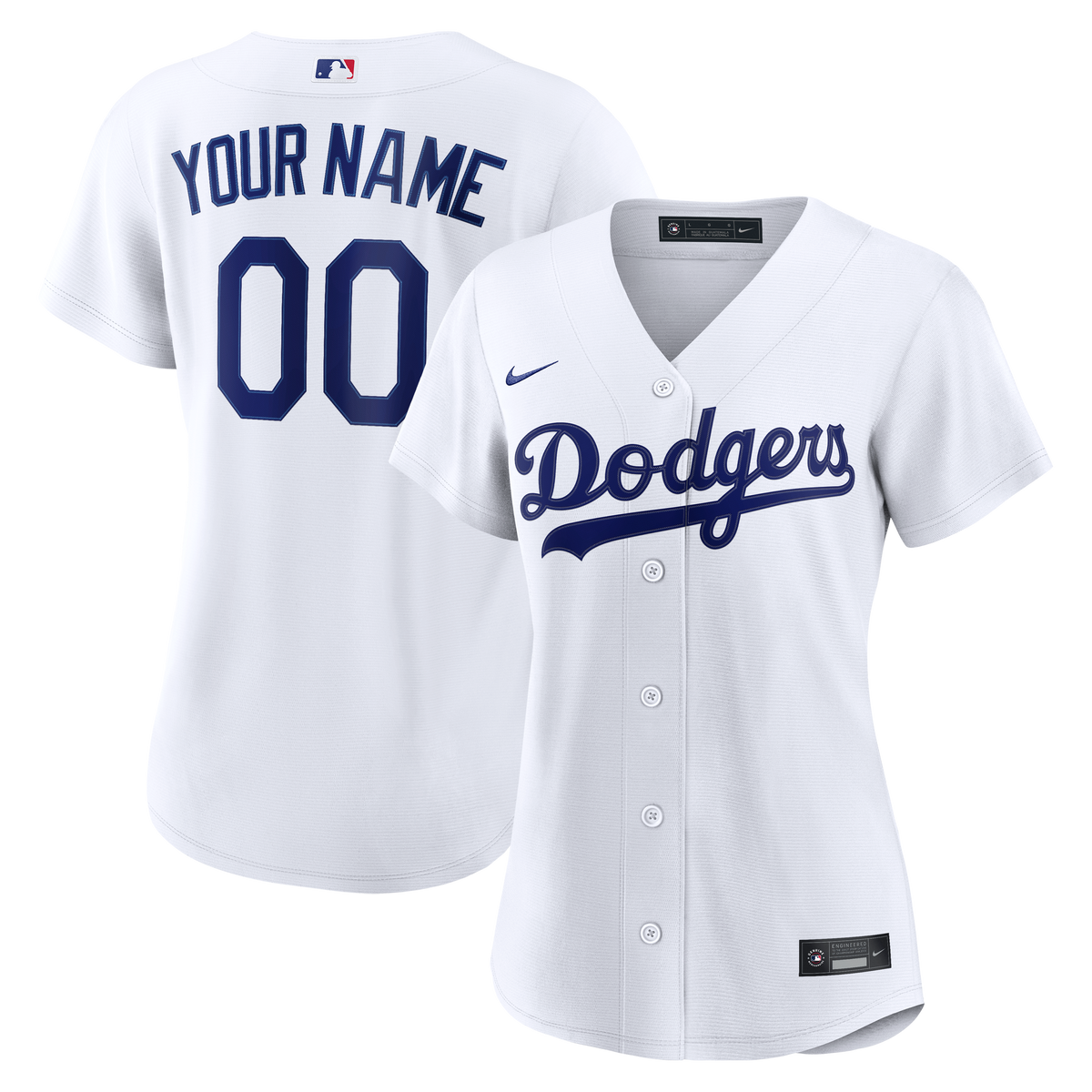Women's Los Angeles Dodgers Nike White Home Replica Custom Jersey