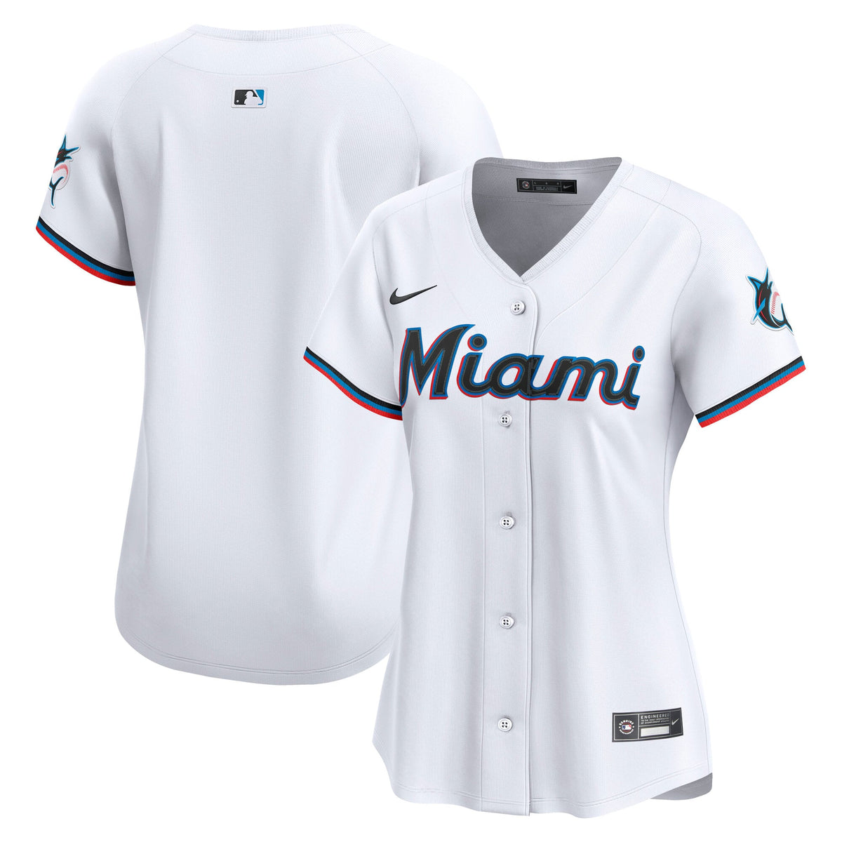 Women's Miami Marlins Nike White Home Limited Jersey - 2