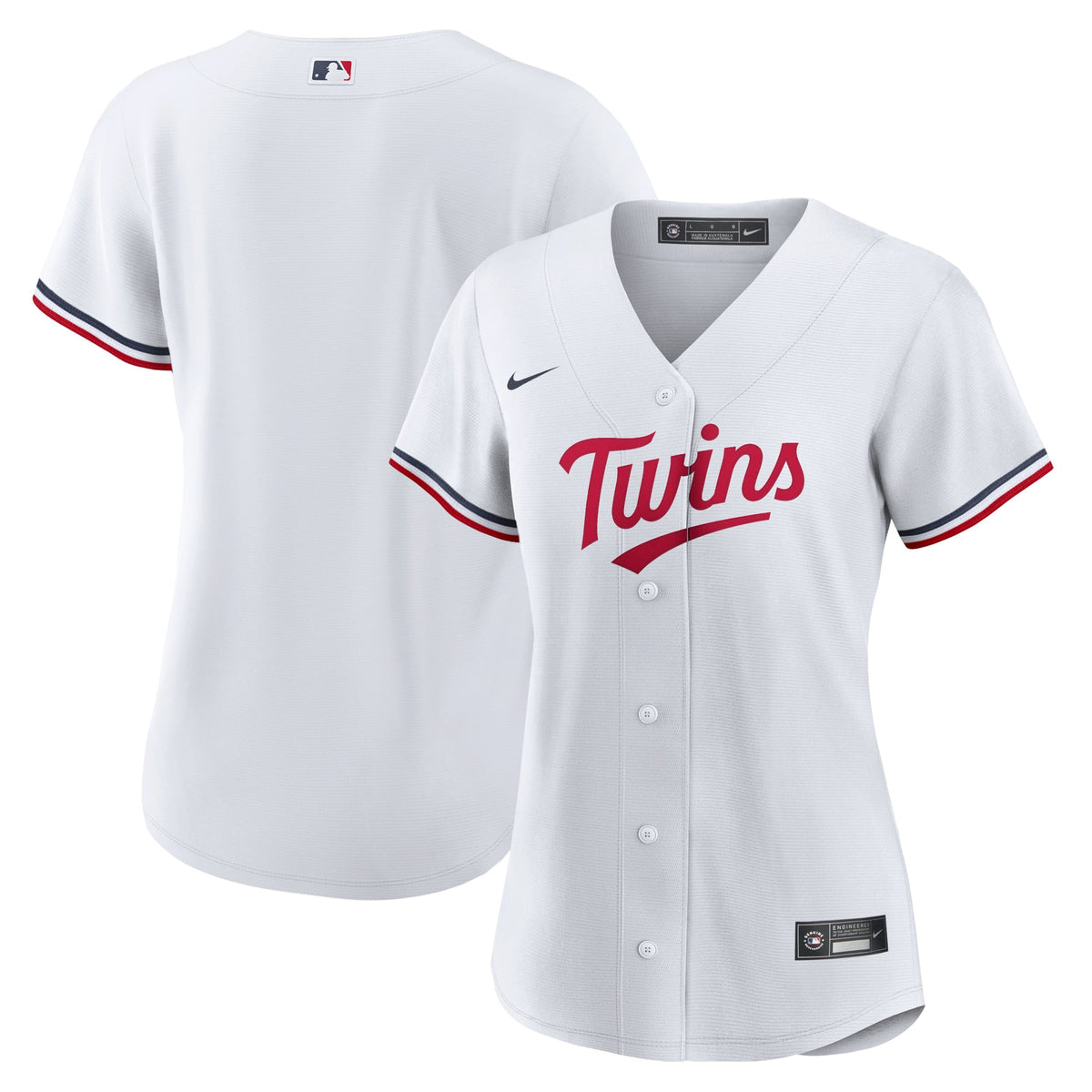 Women's Minnesota Twins Nike White Home Replica Team Logo Jersey - 2