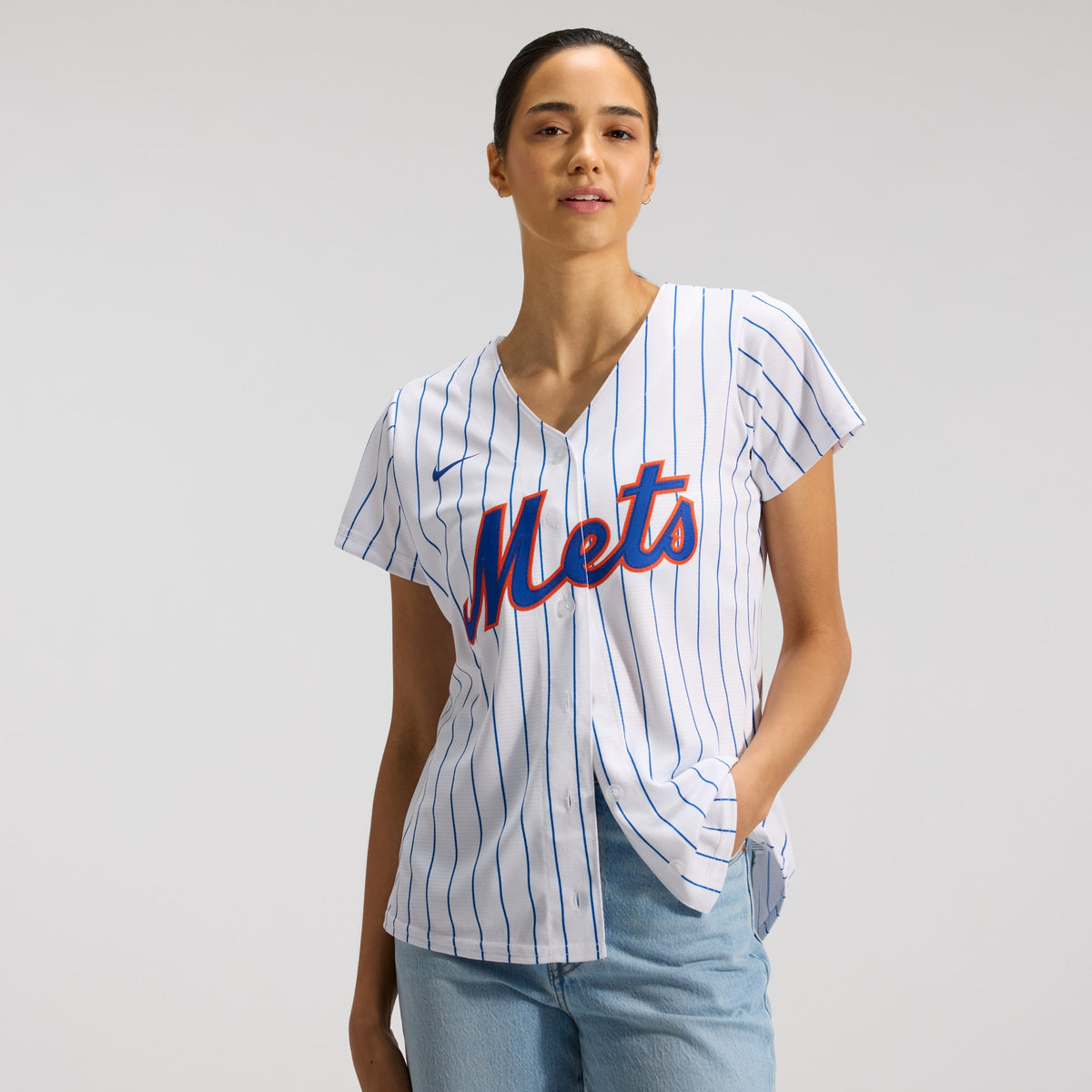 Women's New York Mets Nike White Home Replica Team Jersey - 2