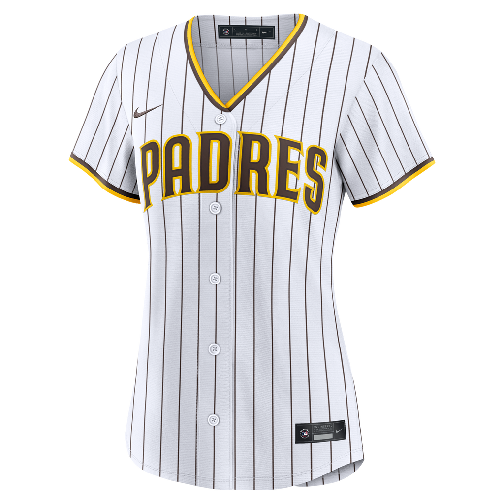 Women's San Diego Padres Nike White Home Replica Jersey - 3