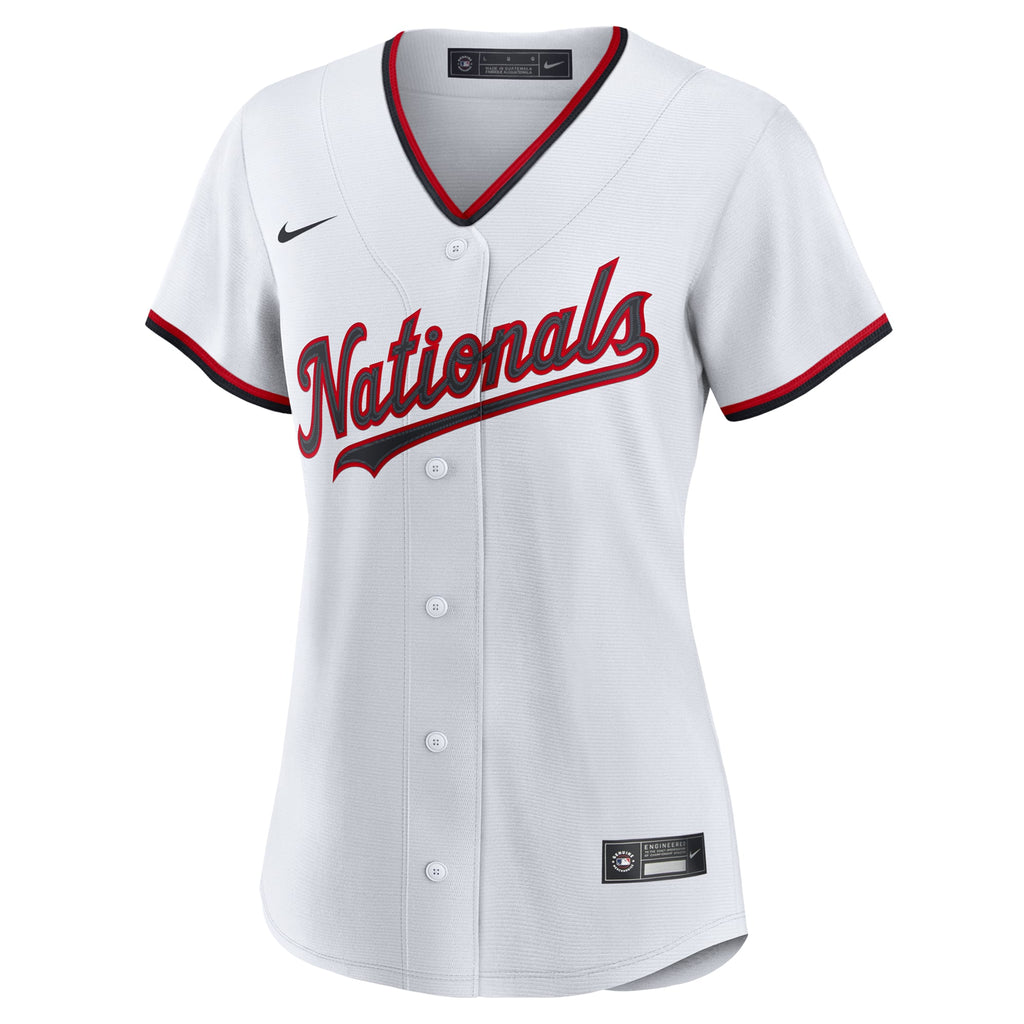 Women's Washington Nationals Nike White Home Custom Replica 2.0 Jersey - 3