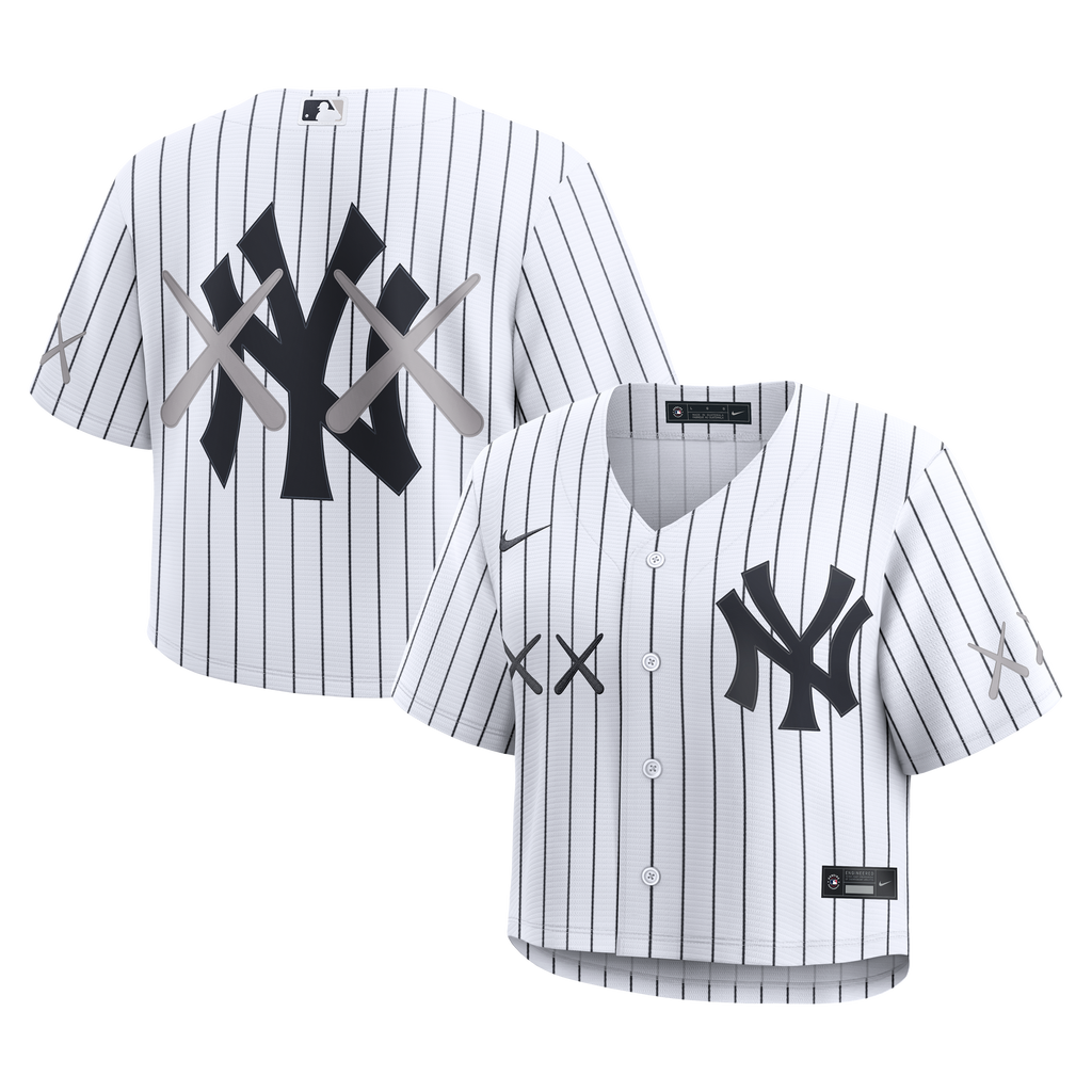 Women's New York Yankees Nike x KAWS White Cropped Replica Jersey