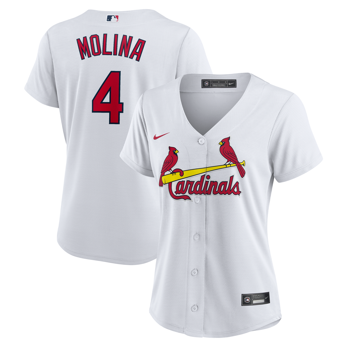 Women's St. Louis Cardinals Yadier Molina Nike White Home Replica Jersey - 2