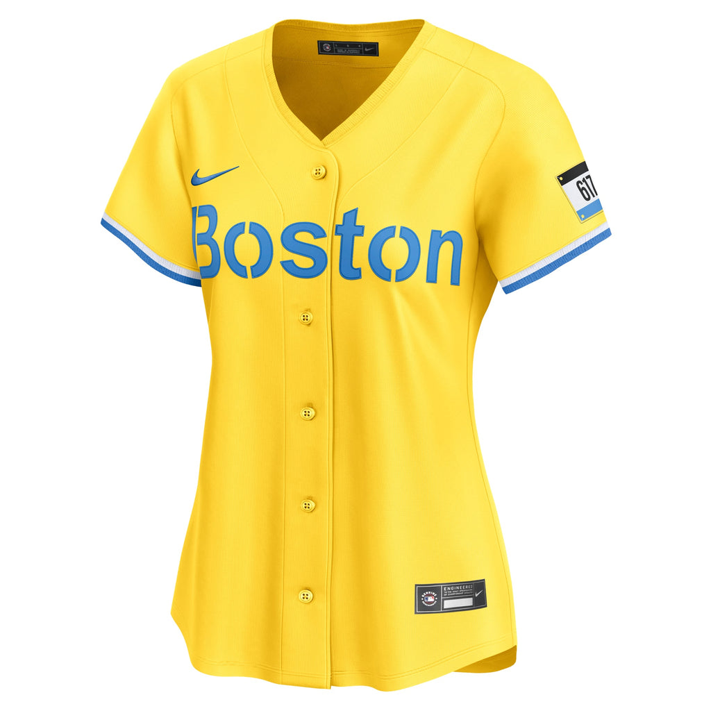 Women's Boston Red Sox Nike Yellow City Connect Limited Jersey - 3