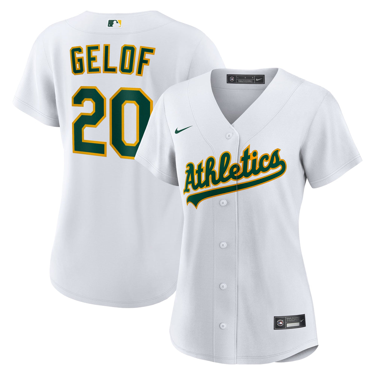 Women's Athletics Zack Gelof Nike White Home Replica Player Jersey - 2