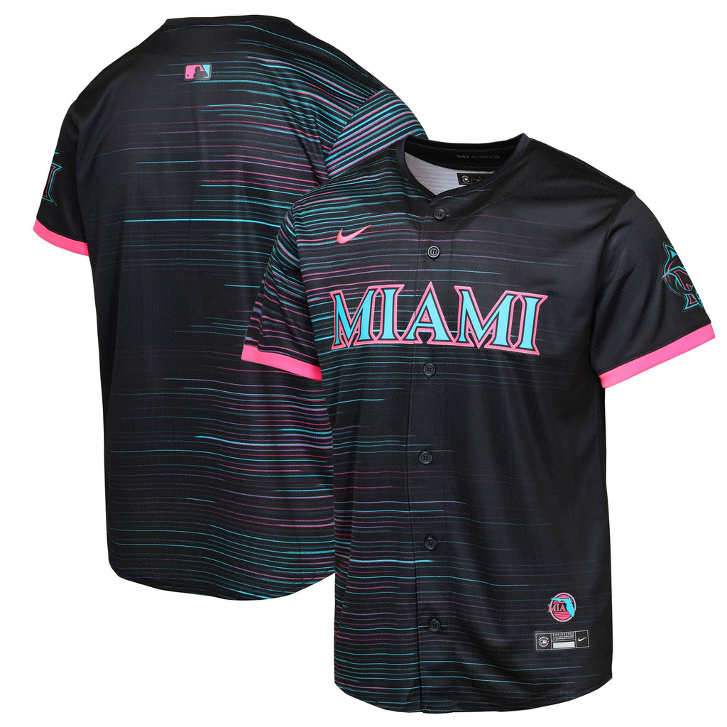 Youth Miami Marlins Black 2025 City Connect Limited Jersey - 2