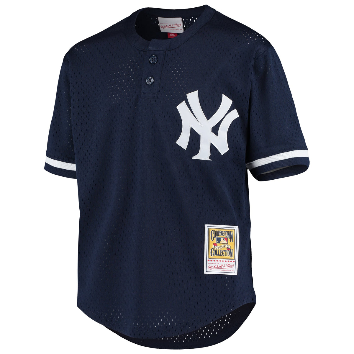 Youth New York Yankees Derek Jeter Mitchell & Ness Navy Cooperstown Collection Mesh Batting Practice Jersey - 3