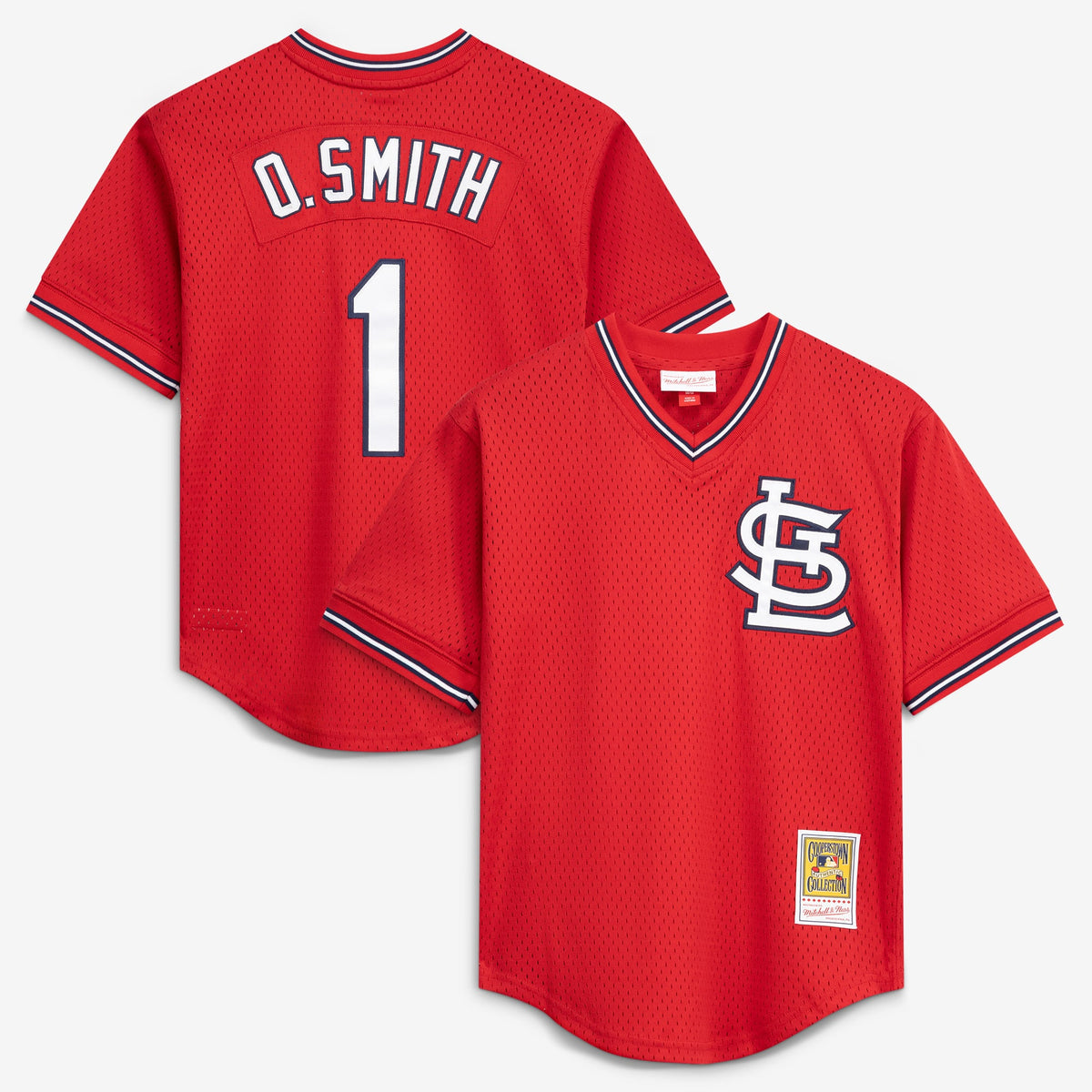 Youth St. Louis Cardinals Ozzie Smith Mitchell & Ness Navy Cooperstown Collection Mesh Batting Practice Jersey