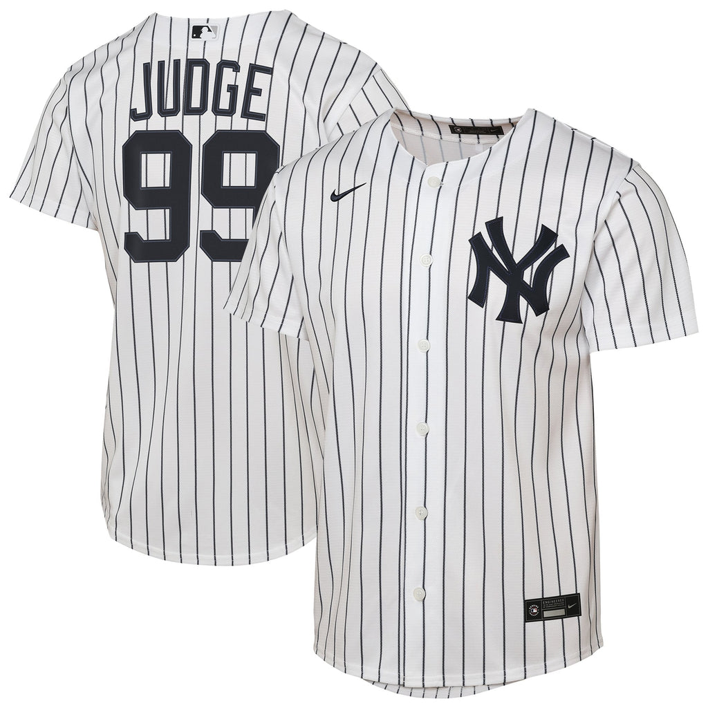 Youth New York Yankees Aaron Judge Nike White Home Replica Player Jersey