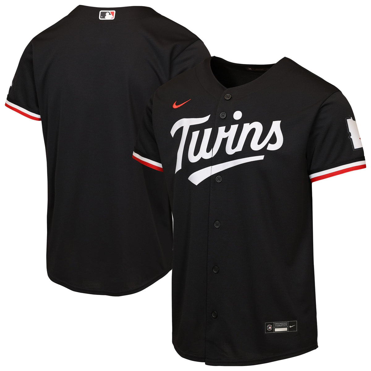 Youth Minnesota Twins Nike Black Alternate 2 Stadium Jersey - 2