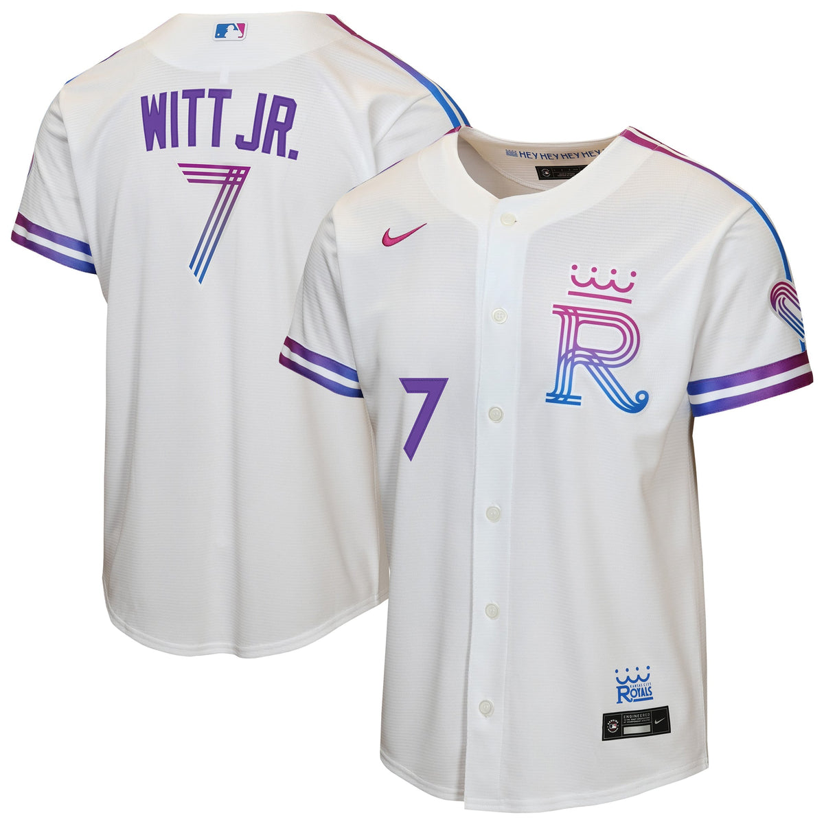 Youth Kansas City Royals Bobby Witt Jr. Nike White 2026 City Connect Stadium Jersey - 2