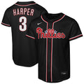 Youth Philadelphia Phillies Bryce Harper Nike Black Fashion Replica Player Jersey