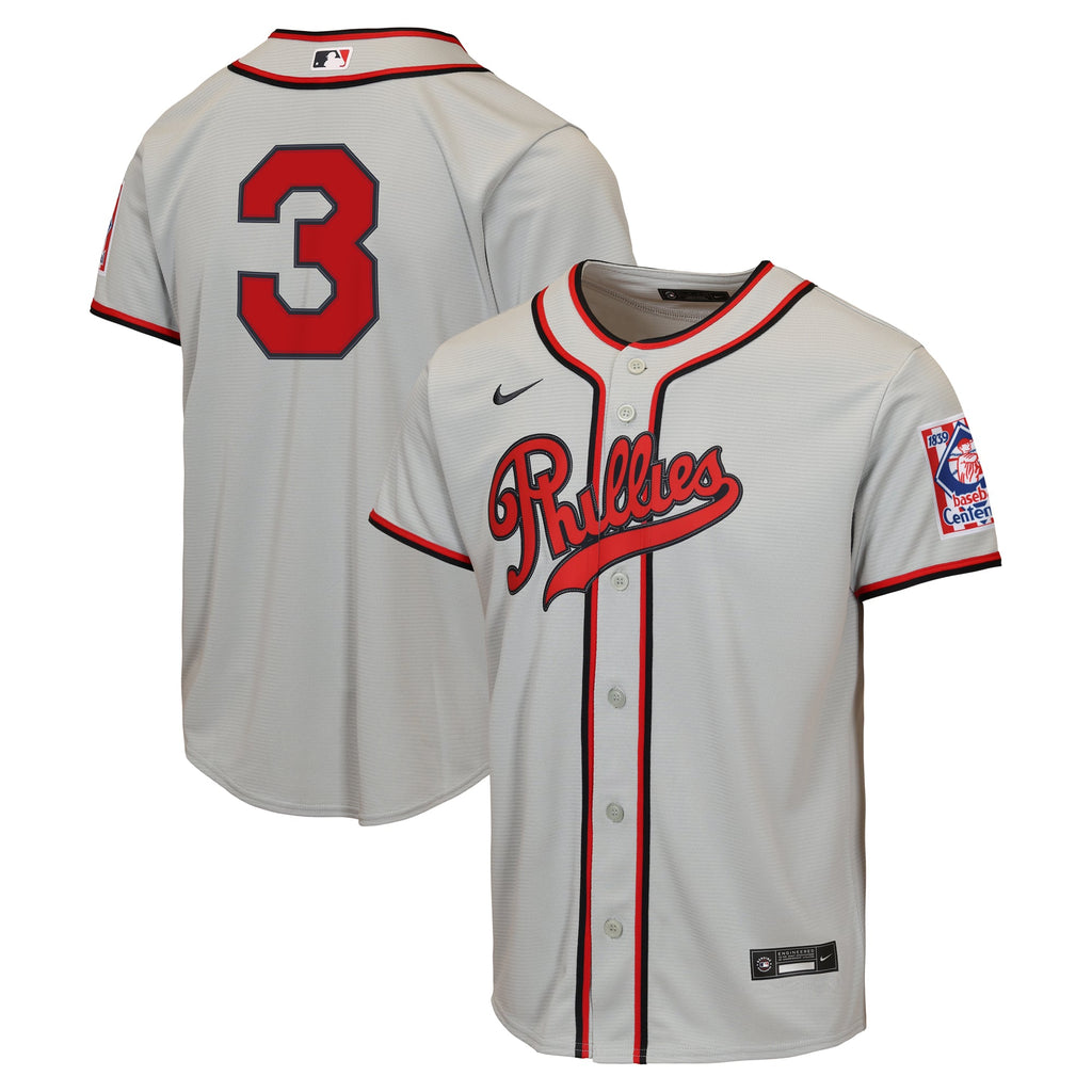 Youth Philadelphia Phillies Bryce Harper Nike Gray 2026 Field of Dreams Replica Jersey