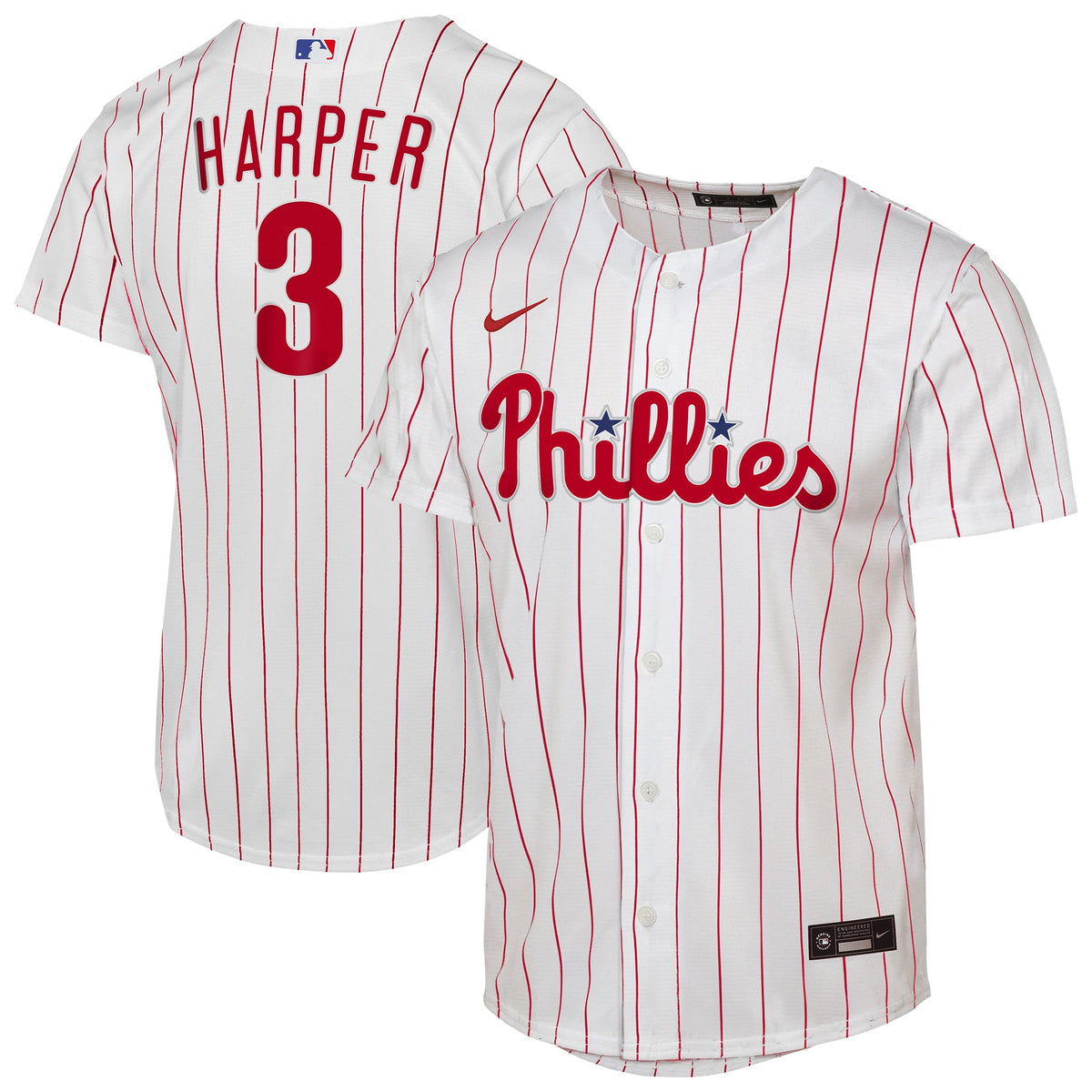 Youth Philadelphia Phillies Bryce Harper Nike White Home Replica Player Jersey