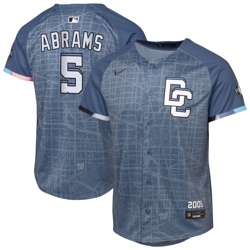 Youth Washington Nationals CJ Abrams Nike Blue 2025 City Connect Limited Player Jersey