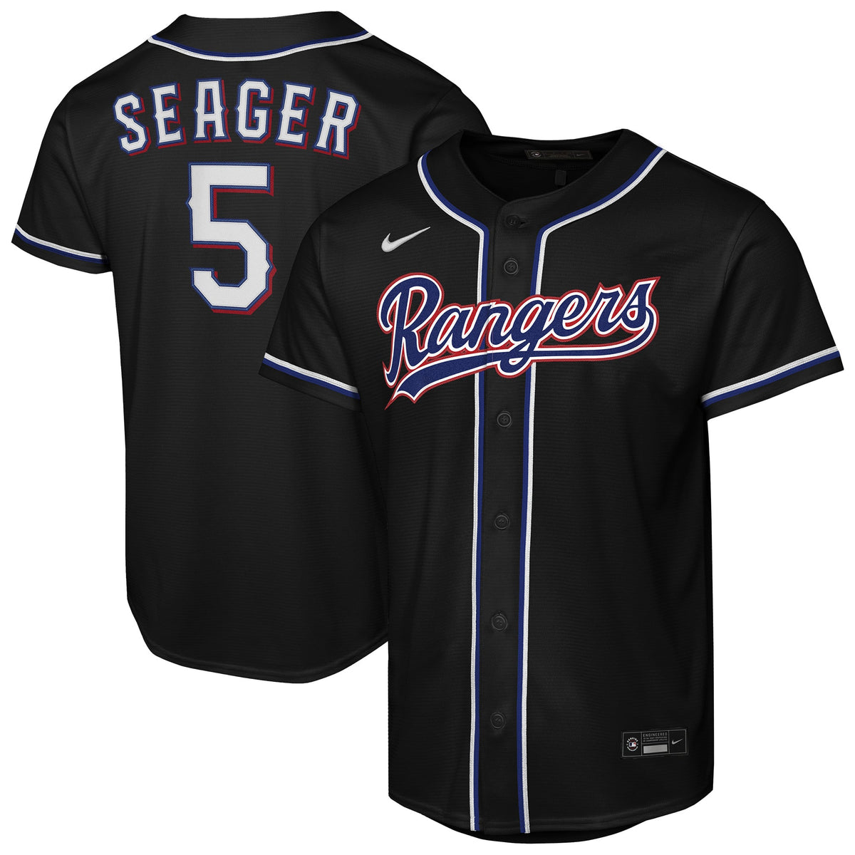 Youth Texas Rangers Corey Seager Nike Black Fashion Replica Player Jersey - 2