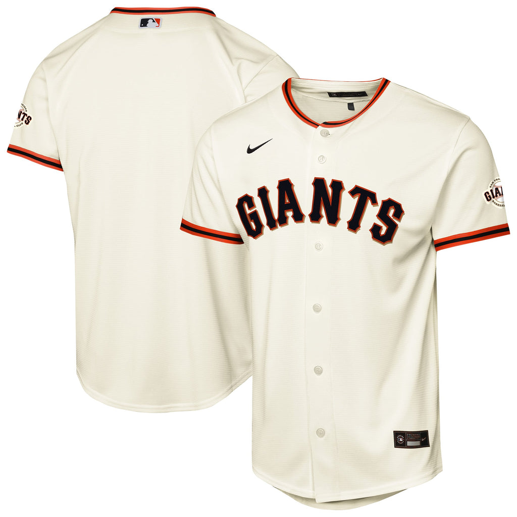 Youth San Francisco Giants Nike Cream Home Stadium Jersey - 2