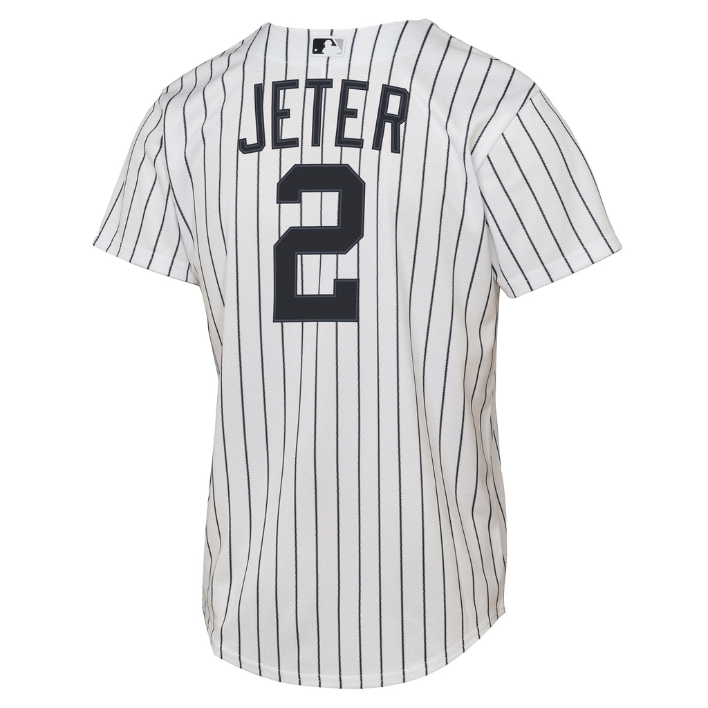 Youth New York Yankees Derek Jeter Nike White Home Replica Jersey - 4