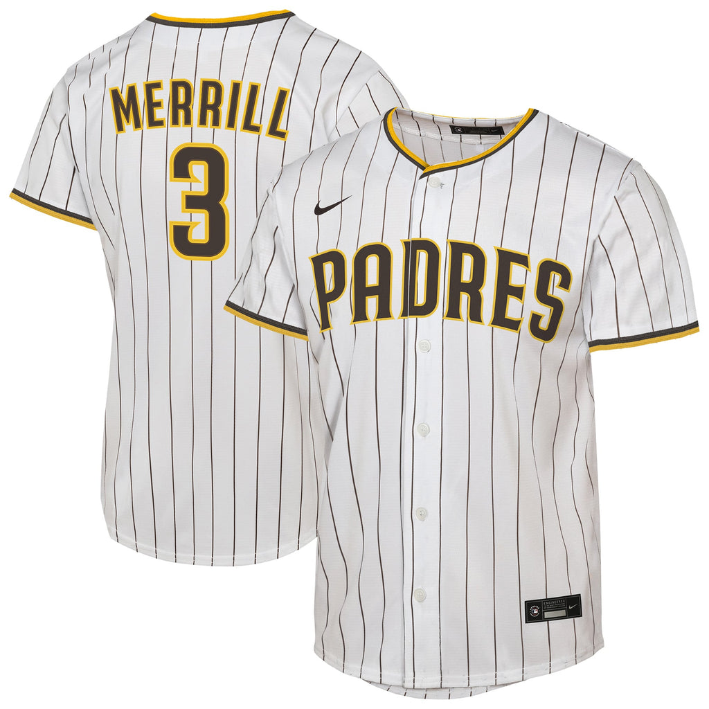 Youth San Diego Padres Jackson Merrill Nike White Home Replica Jersey - 2
