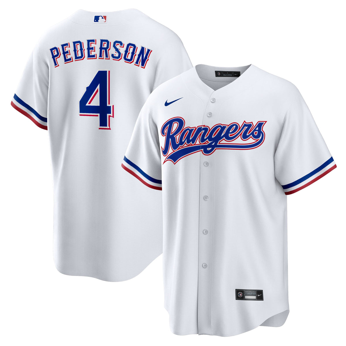 Youth Texas Rangers Joc Pederson Nike White Home Replica Jersey - 2