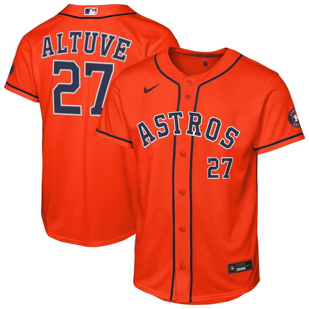Youth Houston Astros Jose Altuve Nike Orange Alternate Stadium Jersey