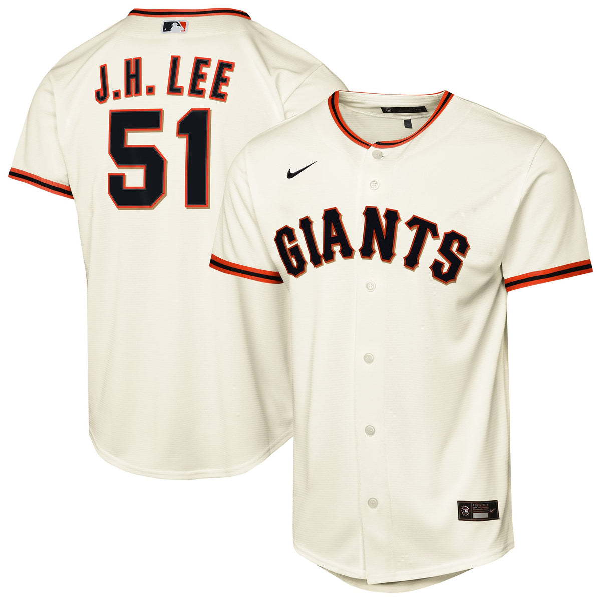 Youth San Francisco Giants Jung Hoo Lee Nike Cream Home Replica Player Jersey - 2